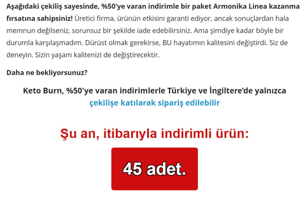 3 Keto Burn fiyatı ne kadar